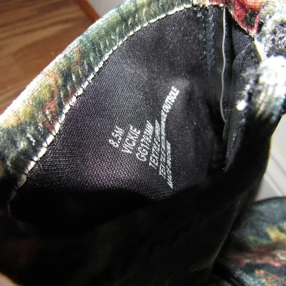 MIA Vickie Ankle Green Floral Booties Size 8.5M - Picture 4 of 5